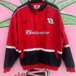 *AS IS* NASCAR DALE EARNHARDT JR 8 BUDWEISER ZIP UP COTTON JACKET