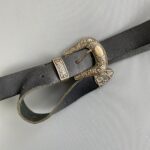 BUTTER SOFT LEATHER BELT ORNATE BUCKLE, LOOP & TIP HARDWARE