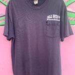 *AS-IS* PERFECTLY FADED & DISTRESSED ALL WEST PLUMBING POCKET TEE