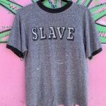 AS-IS SLAVE SPELLOUT RINGER T-SHIRT