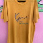 AS-IS DISTRESSED EMBROIDERED KARL KANI JEANS SINGLE STITCH T-SHIRT