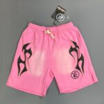 NWT BUBBLEGUM PINK TRIBAL FLAME GRAPHIC DRAWSTRING SWEAT SHORTS