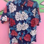 FLORAL PRINT HAWAIIAN SHIRT W/ COCONUT BUTTONS