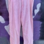 AS-IS CUTE 1980S PINK & WHITE SEERSUCKER COTTON PANTS
