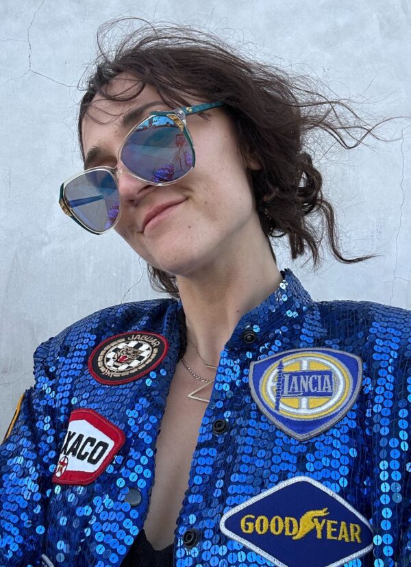 *AS-IS* 1970S GUCCI SHEER TINTED SUNGLASSES METALLIC BLUE CUSTOM LENSES