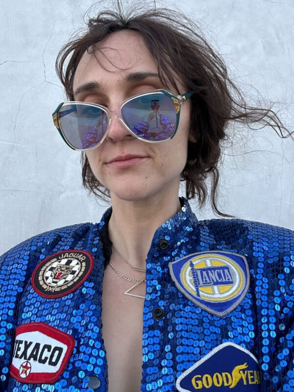 *AS-IS* 1970S GUCCI SHEER TINTED SUNGLASSES METALLIC BLUE CUSTOM LENSES