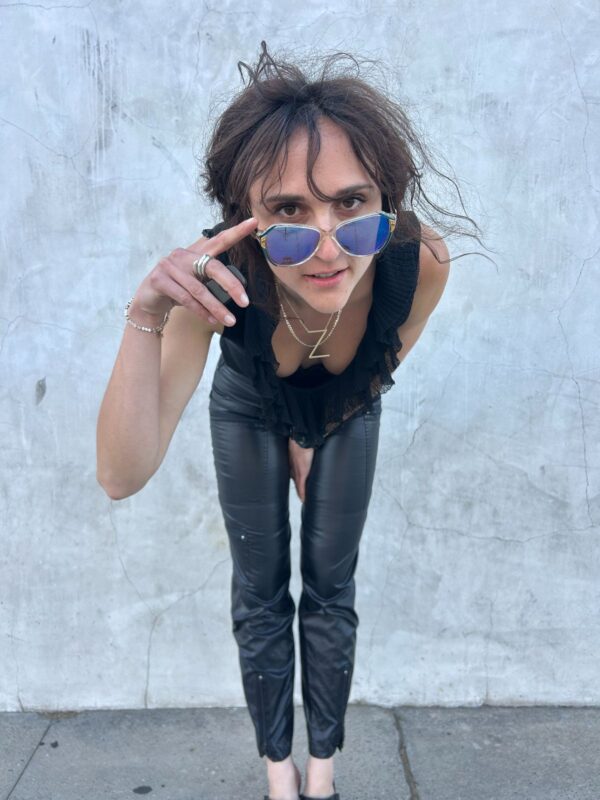 *AS-IS* 1970S GUCCI SHEER TINTED SUNGLASSES METALLIC BLUE CUSTOM LENSES