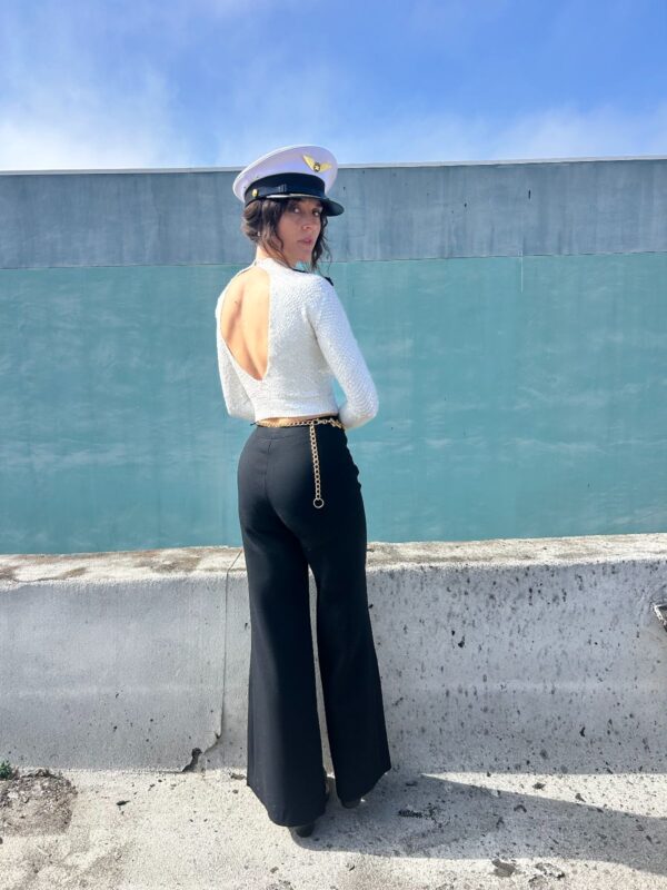 RETRO 1970S HEAVY WEIGHT HIGH WAIST SUPER BELL BOTTOM PANTS