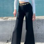 RETRO 1970S HEAVY WEIGHT HIGH WAIST SUPER BELL BOTTOM PANTS