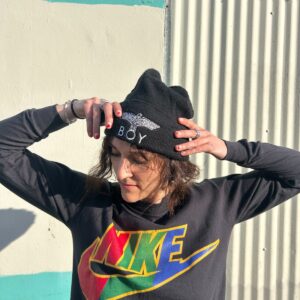 Photo detail:BOY EMBROIDERED LOGO KNIT BEANIE HAT