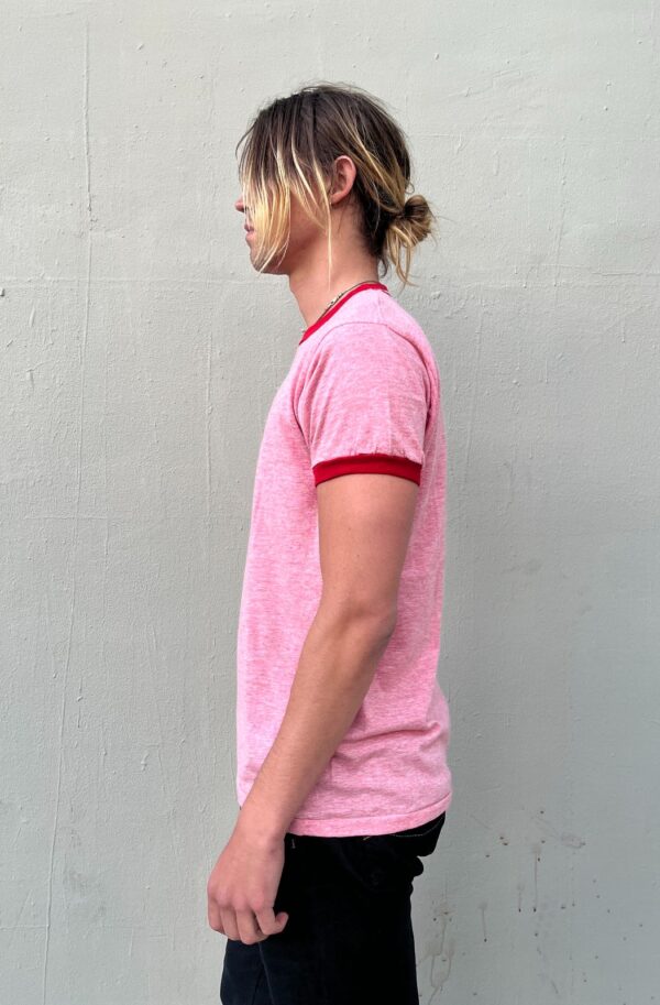 RAD! 1970S VINTAGE COCA-COLA RED HEATHERED RINGER TEE
