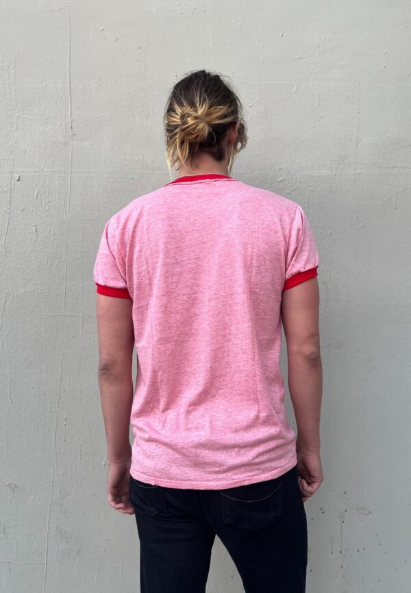 RAD! 1970S VINTAGE COCA-COLA RED HEATHERED RINGER TEE
