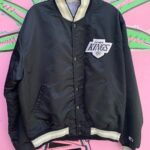 AS-IS NHL LOS ANGELES KINGS SATIN BUTTON-UP JACKET