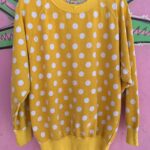 POLKA DOT RAGLAN CREWNECK SWEATSHIRT