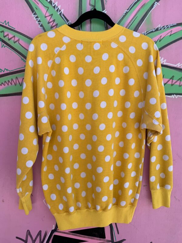 POLKA DOT RAGLAN CREWNECK SWEATSHIRT