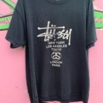 FADED STUSSY WORLDWIDE GRAPHIC T-SHIRT