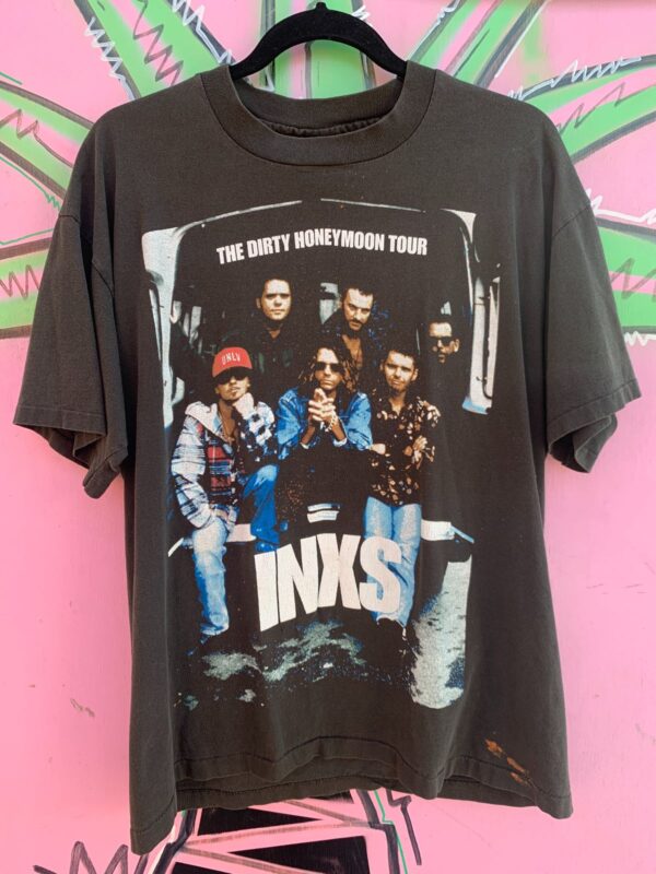 INXS DIRTY HONEYMOON TOUR SINGLE STITCH CONCERT T-SHIRT