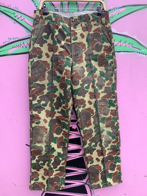 CLOUD CAMOUFLAGE PLEATED PANTS W/ INNER LINING