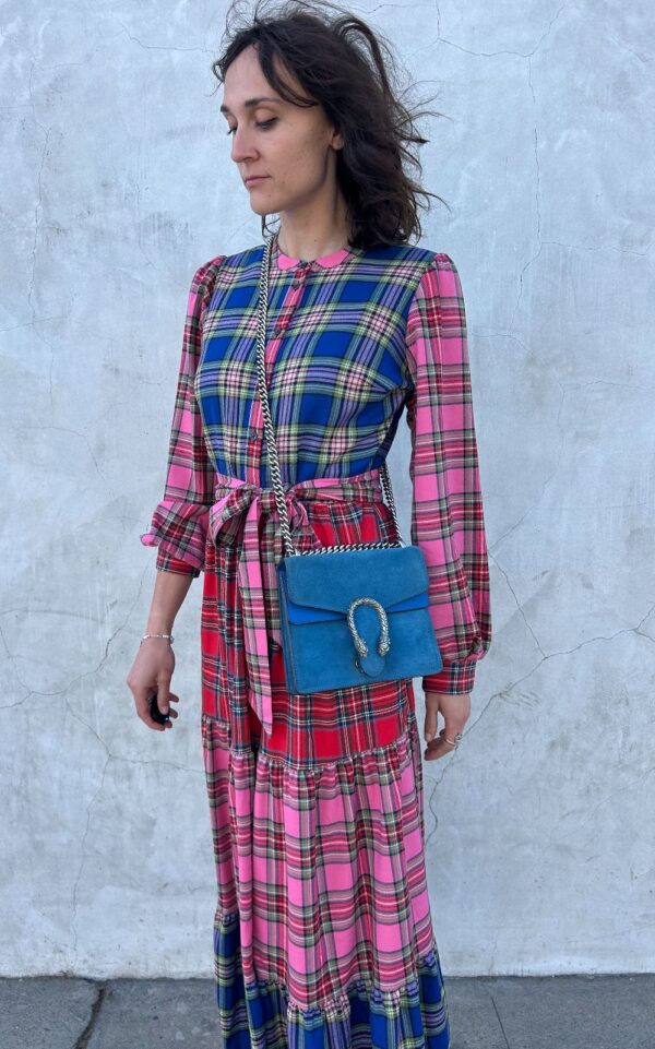 *AS-IS* GUCCI DIONYSUS ROYAL BLUE TWO TONE SUEDE SHOULDER BAG