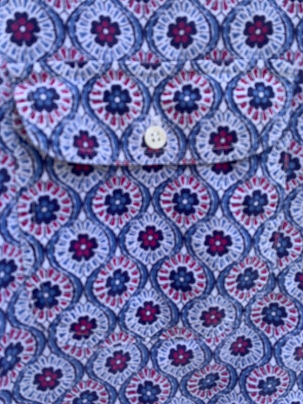 1980S-90S 100% COTTON LONG SLEEVE BUTTON DOWN SHIRT MOORISH FLOWER PRINT