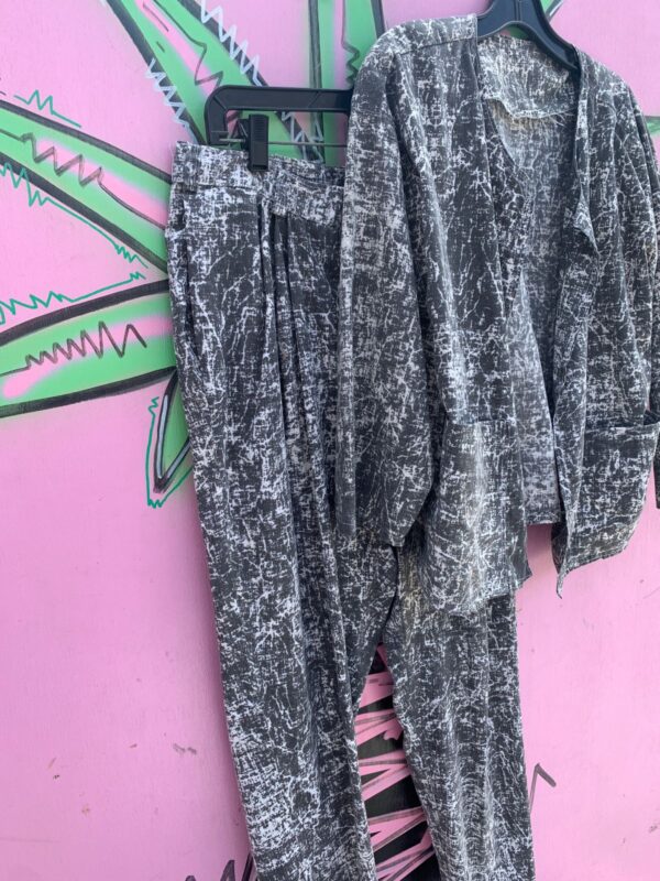 KILLER! 1980S-90S FUN PHOTOCOPY PRINT 2 PIECE PANTS & JACKET SET