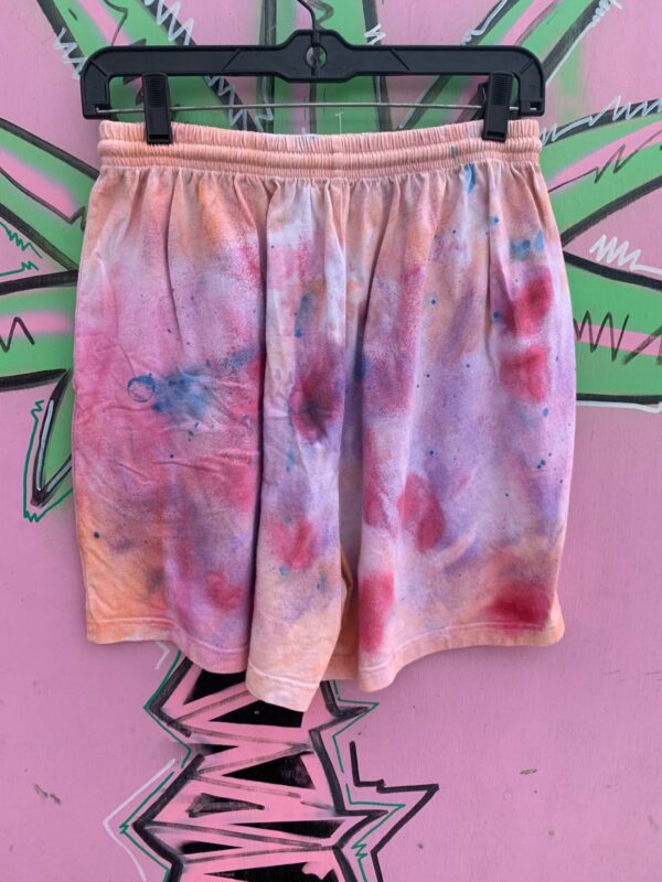 TIE DYE TWO PIECE COTTON ATHLETIC SHORTS TOP SET