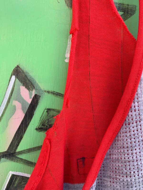 *AS-IS* FUCKING RAD! THRASHED KNIT & THERMAL COLORBLOCK NIKE TANK TOPTHRASHED COLORBLOCK NIKE TANK TOP
