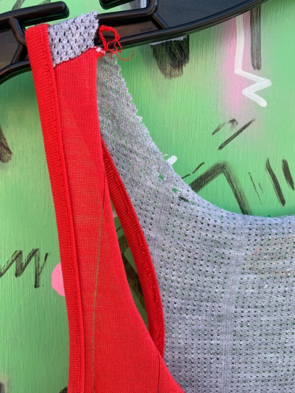 *AS-IS* FUCKING RAD! THRASHED KNIT & THERMAL COLORBLOCK NIKE TANK TOPTHRASHED COLORBLOCK NIKE TANK TOP