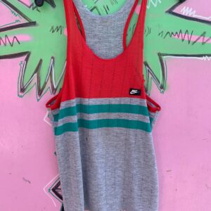Photo detail:*AS-IS* FUCKING RAD! THRASHED KNIT & THERMAL COLORBLOCK NIKE TANK TOPTHRASHED COLORBLOCK NIKE TANK TOP