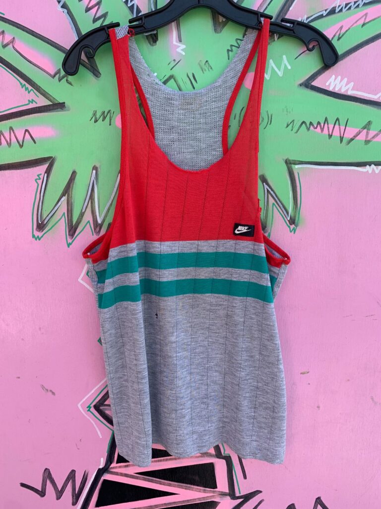 *AS-IS* FUCKING RAD! THRASHED KNIT & THERMAL COLORBLOCK NIKE TANK TOPTHRASHED COLORBLOCK NIKE TANK TOP
