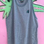 1990S EMBROIDERED GECKO HAWAII TEXTURED RINGER TANK TOP