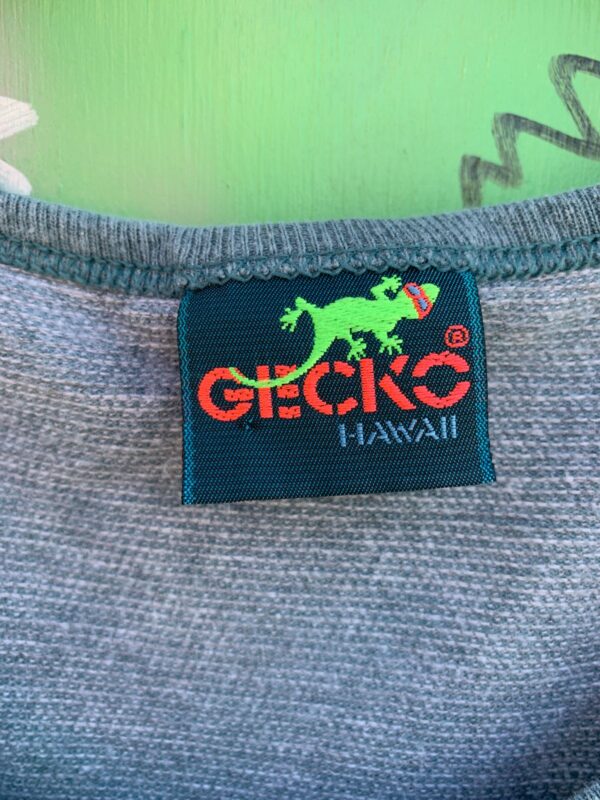 1990S EMBROIDERED GECKO HAWAII TEXTURED RINGER TANK TOP