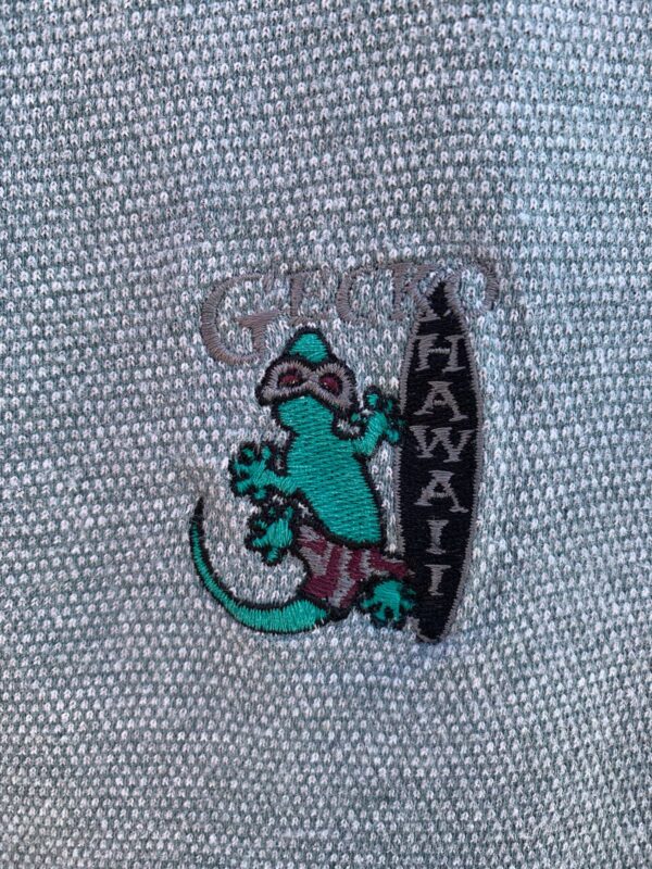 1990S EMBROIDERED GECKO HAWAII TEXTURED RINGER TANK TOP