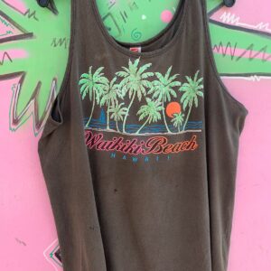 Photo detail:AS-IS FADED WAIKIKI BEACH GRAPHIC TANK TOP