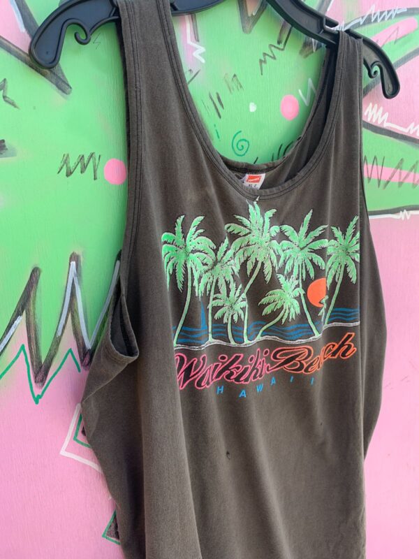 AS-IS FADED WAIKIKI BEACH GRAPHIC TANK TOP