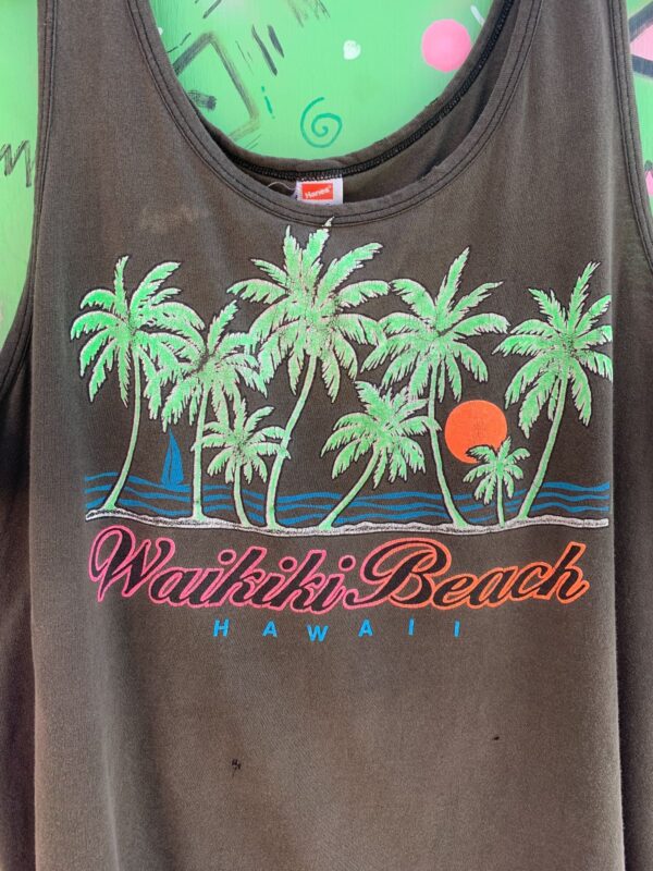 AS-IS FADED WAIKIKI BEACH GRAPHIC TANK TOP