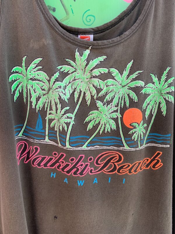 AS-IS FADED WAIKIKI BEACH GRAPHIC TANK TOP