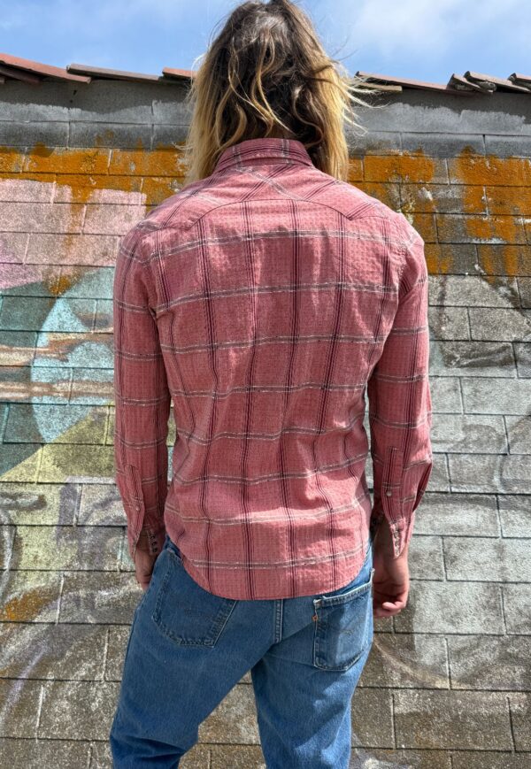 PLAID PATCHWORK SAWTOOTH POCKET PEARL SNAP WESTERN SHIRT