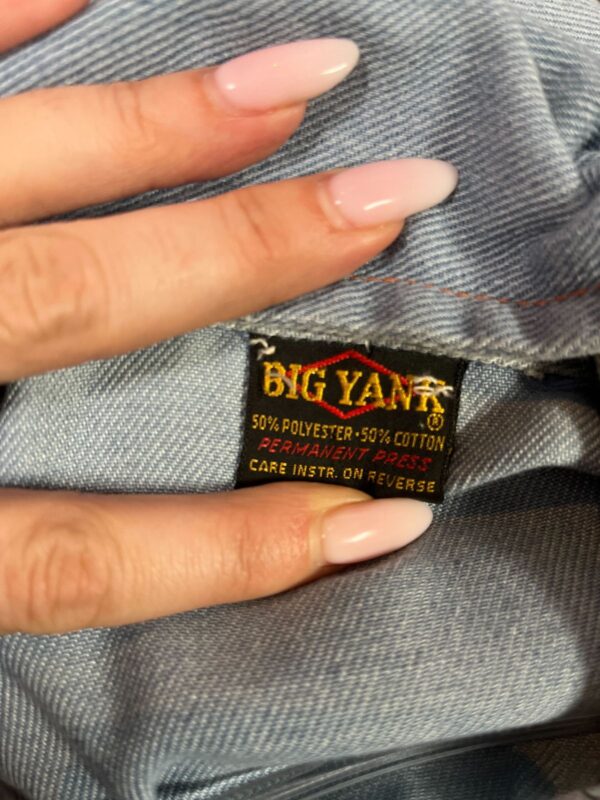 1960S-70S LIGHT WASH DENIM JACKET ANGLED ZIPPER POCKETS COPPER SNAP BUTTONS