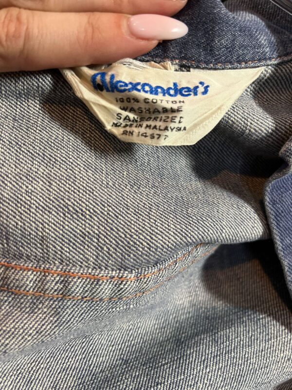 1960S-70S  100% SANFORIZED COTTON DENIM JACKET FADED WASH