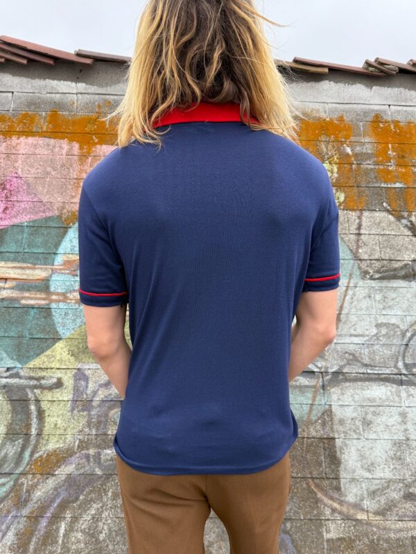 RETRO SHEER POLYESTER COLOR BLOCK POLO POCKET SHIRT