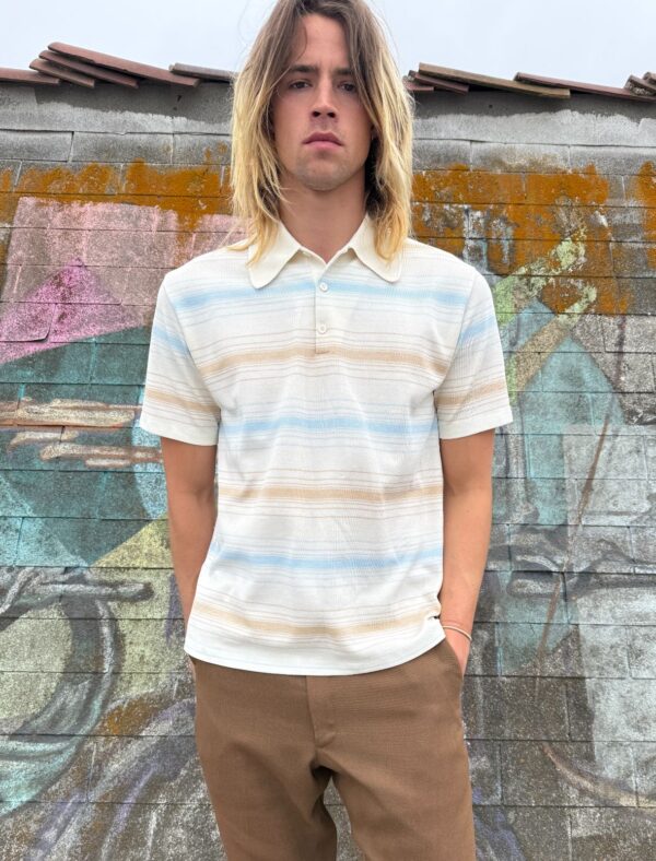 PASTEL HORIZONTAL STRIPED POLO SHIRT
