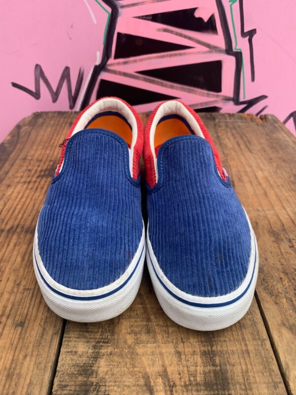 FUN! COLORBLOCK CORDUROY VANS SLIP ON SNEAKERS