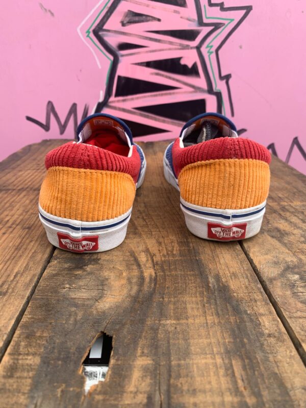 FUN! COLORBLOCK CORDUROY VANS SLIP ON SNEAKERS