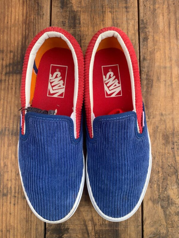 FUN! COLORBLOCK CORDUROY VANS SLIP ON SNEAKERS