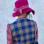 *DEADSTOCK 1960S FUZZY BRIMMED HAT W/ BOW MADE IN AUSTRIA