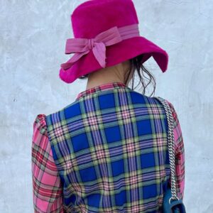 Photo detail:*DEADSTOCK 1960S FUZZY BRIMMED HAT W/ BOW MADE IN AUSTRIA