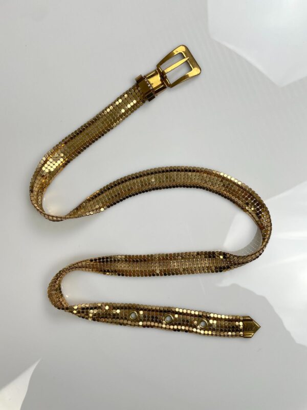 RAD! *AS-IS* 1970S BRASS SKINNY SLINKY CHAINMAIL MESH BELT