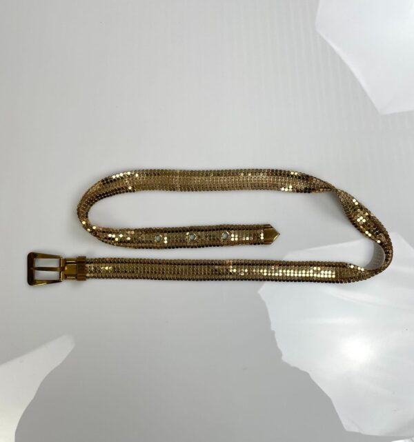 RAD! *AS-IS* 1970S BRASS SKINNY SLINKY CHAINMAIL MESH BELT