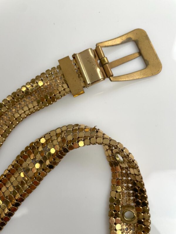 RAD! *AS-IS* 1970S BRASS SKINNY SLINKY CHAINMAIL MESH BELT